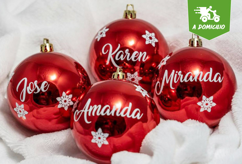 colchones, sleepy, esferas, navideñas, personalizadas, lacito, nombre, decorar